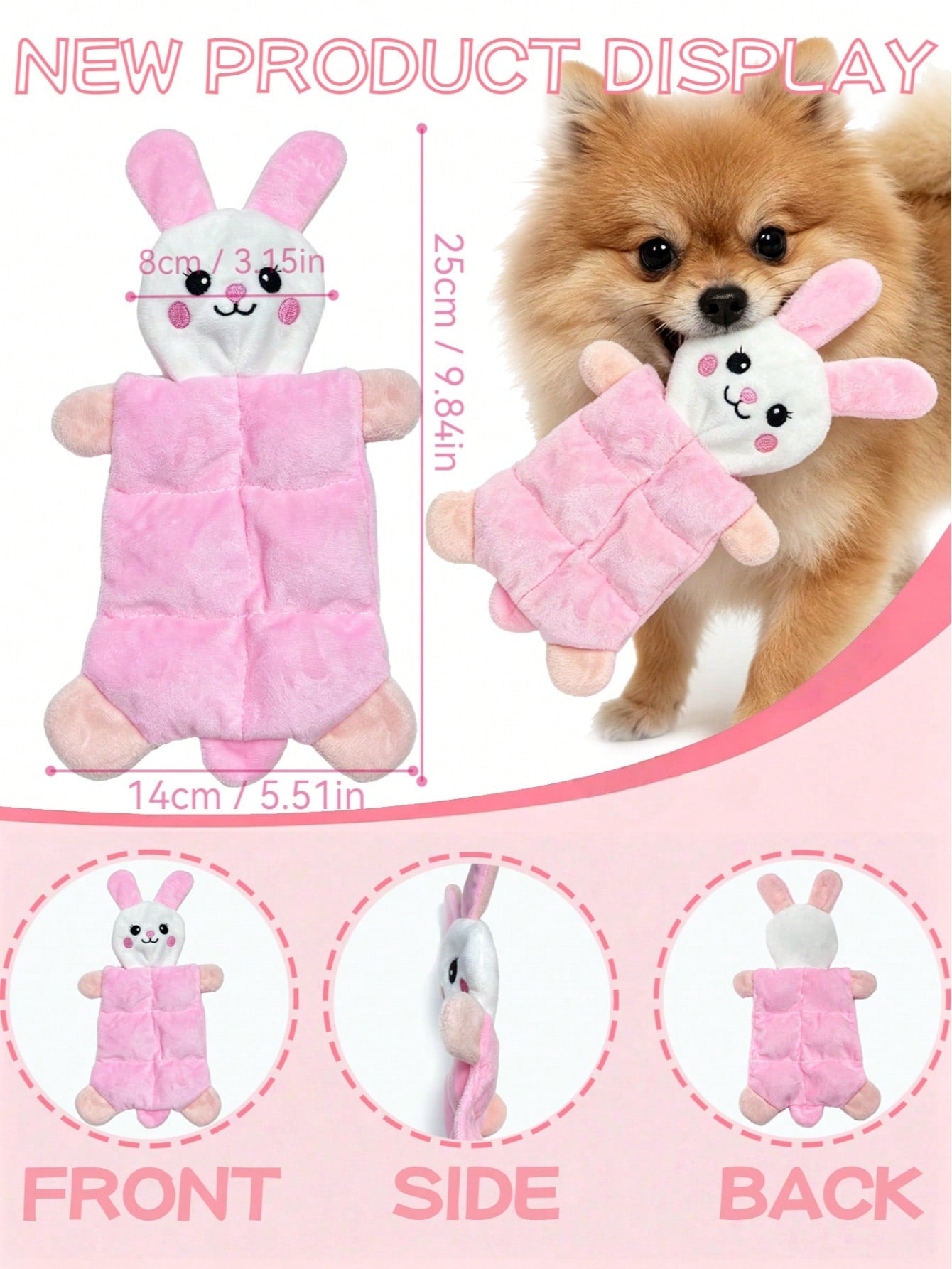 Cute Sound-Making Plush Pet Doll - Brown Bear, Squirrel, Fox, Koala, Raccoon, Rabbit, With BIBI Sound Chip, Chew-Resistant, Suitable For Medium And Large Dogs And Cats, And Materials