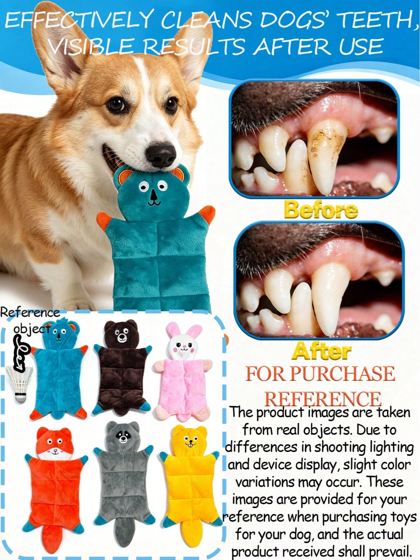 Cute Sound-Making Plush Pet Doll - Brown Bear, Squirrel, Fox, Koala, Raccoon, Rabbit, With BIBI Sound Chip, Chew-Resistant, Suitable For Medium And Large Dogs And Cats, And Materials