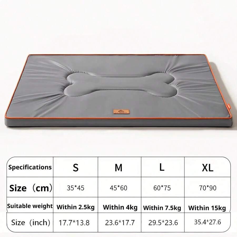 Grey waterproof pet mat made of scratch-resistant polyester fabric for all-season pet comfort.