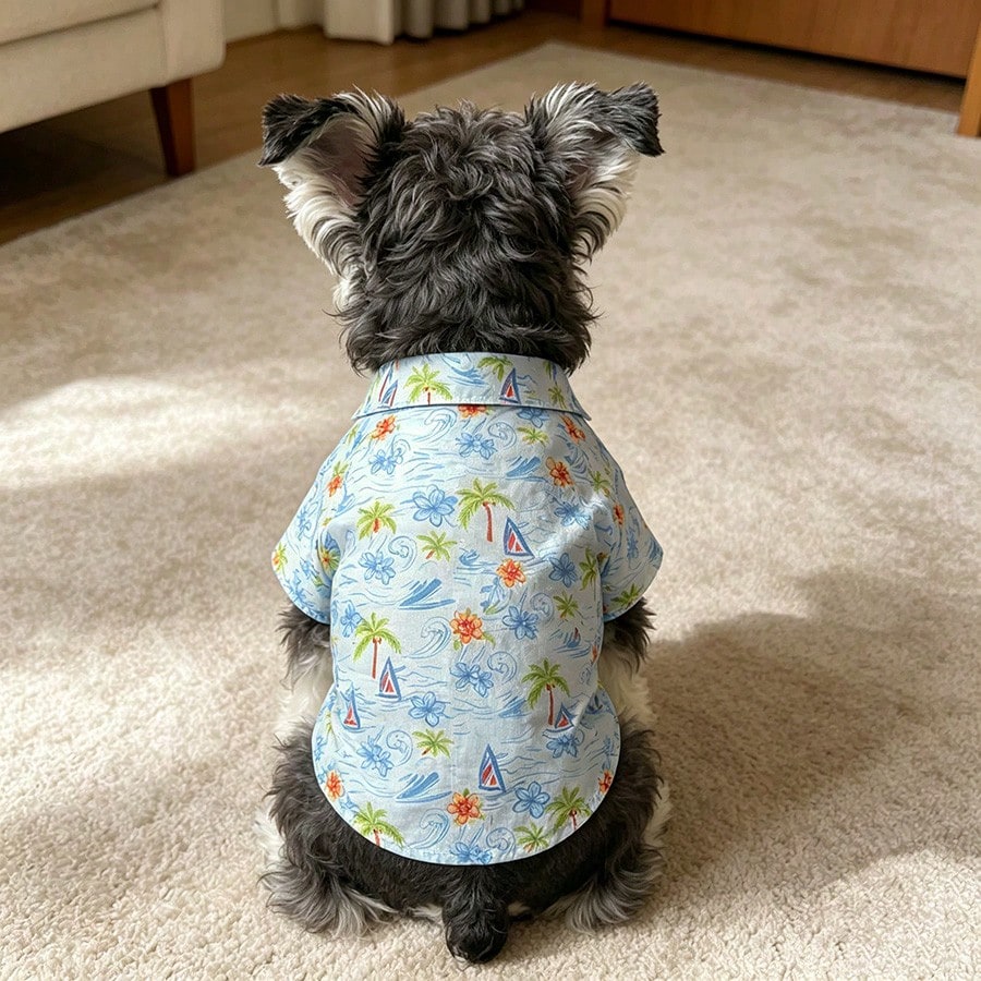 Assorted Print Dog Button Down Shirts, Aesthetic Tropical Hawaiian/Fruit Cactus/Mushroom/Classic Plaid Pet Shirts, Breathable Lightweight Short Sleeve Puppy Clothes For Small Medium Dogs Cats, Summer Daily Wear Walking Travel Photo Prop Pet Lover Gift Pet