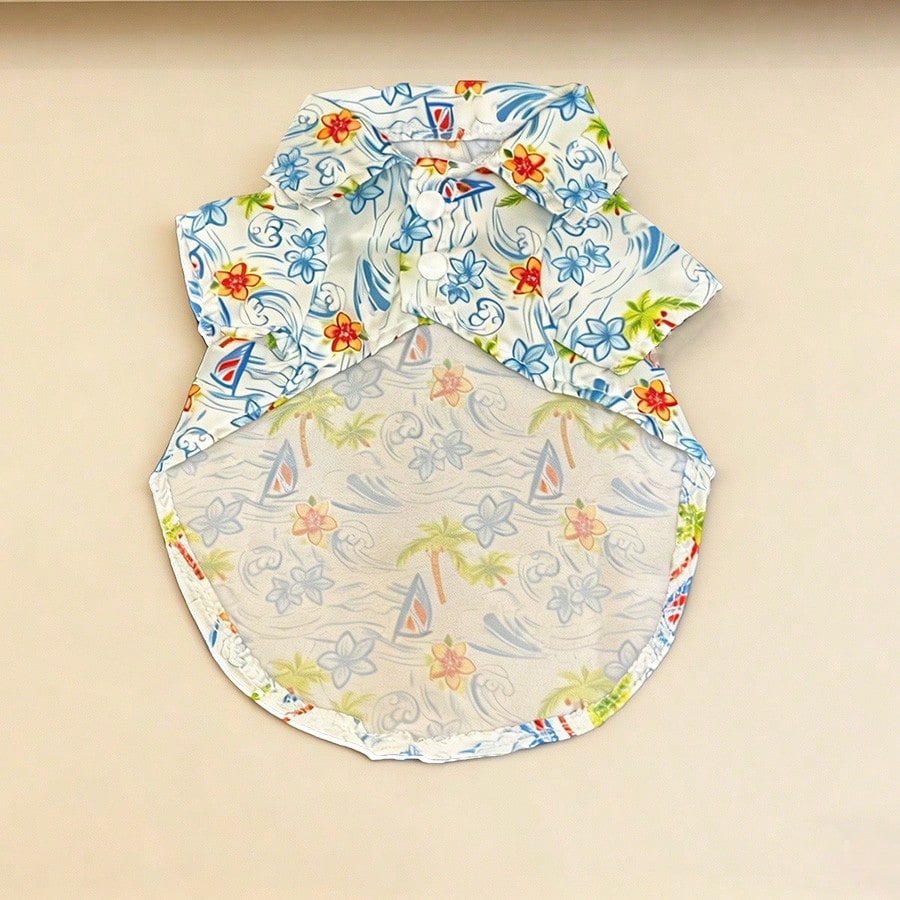 Assorted Print Dog Button Down Shirts, Aesthetic Tropical Hawaiian/Fruit Cactus/Mushroom/Classic Plaid Pet Shirts, Breathable Lightweight Short Sleeve Puppy Clothes For Small Medium Dogs Cats, Summer Daily Wear Walking Travel Photo Prop Pet Lover Gift Pet