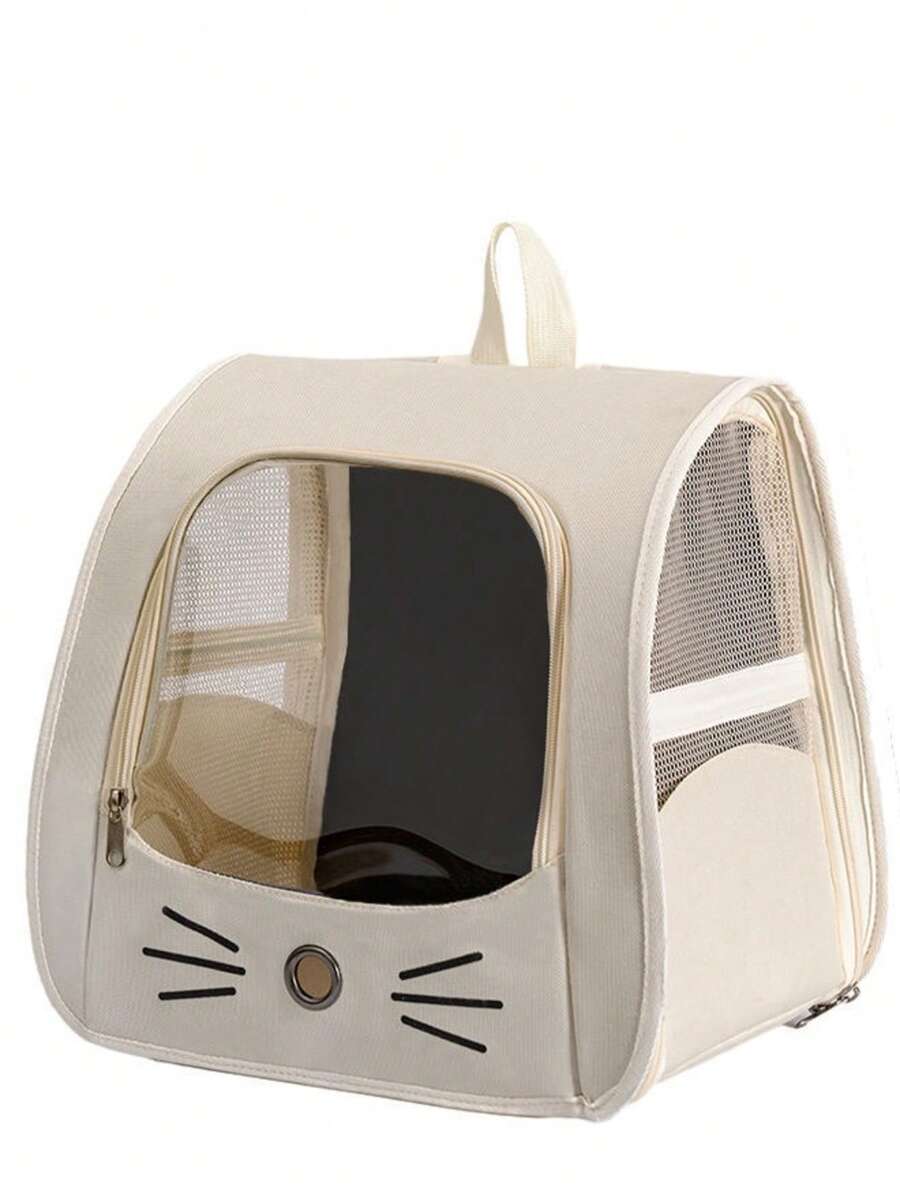 Multicolor Oxford cloth pet backpack carrier featuring a breathable window for carrying small dogs and cats up to 5.5kg.