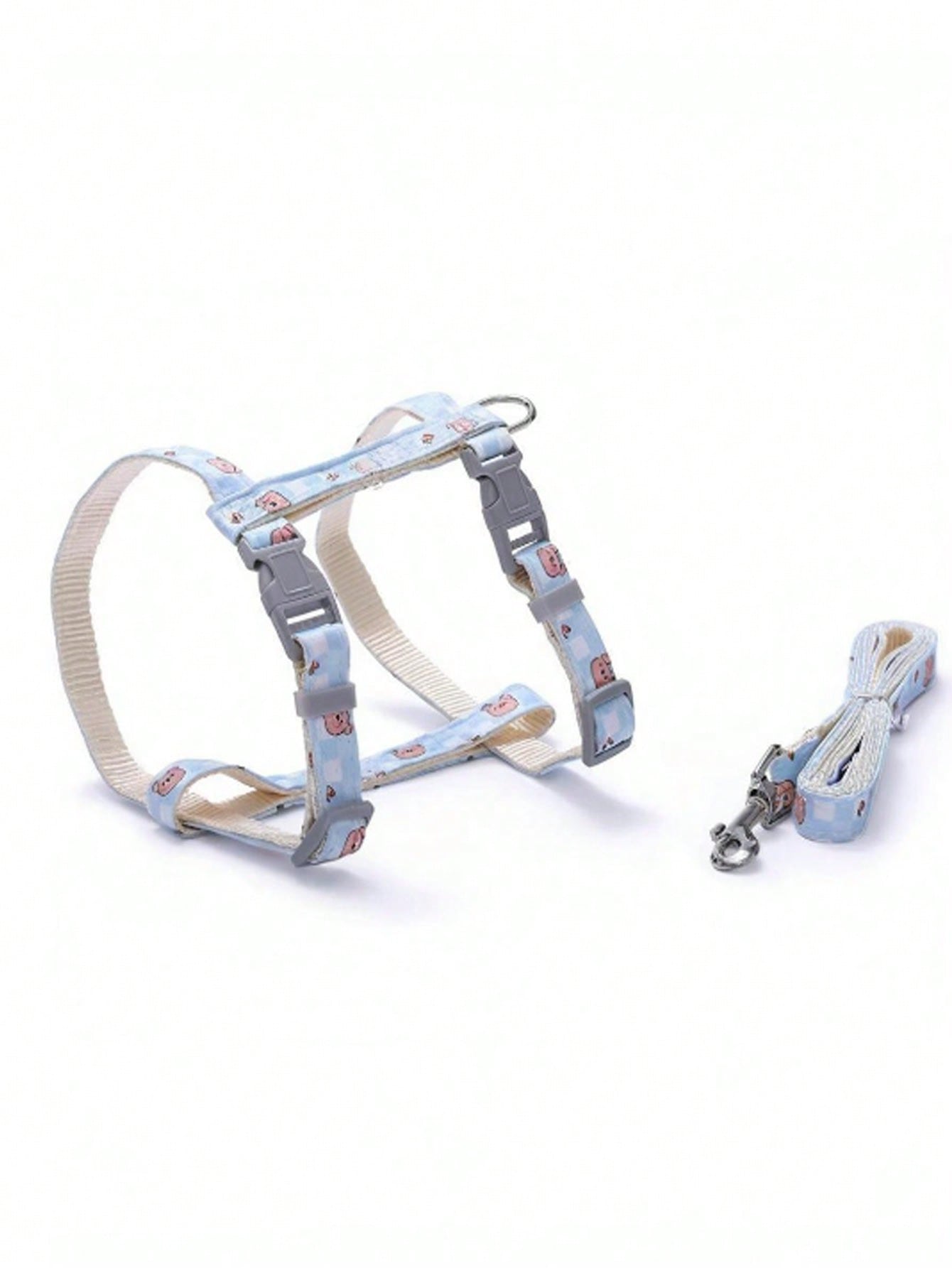 Multicolor polyester cat harness and leash set with bow-knot chest strap, escape-proof design, and soft comfortable fit for small and medium cats outdoors
