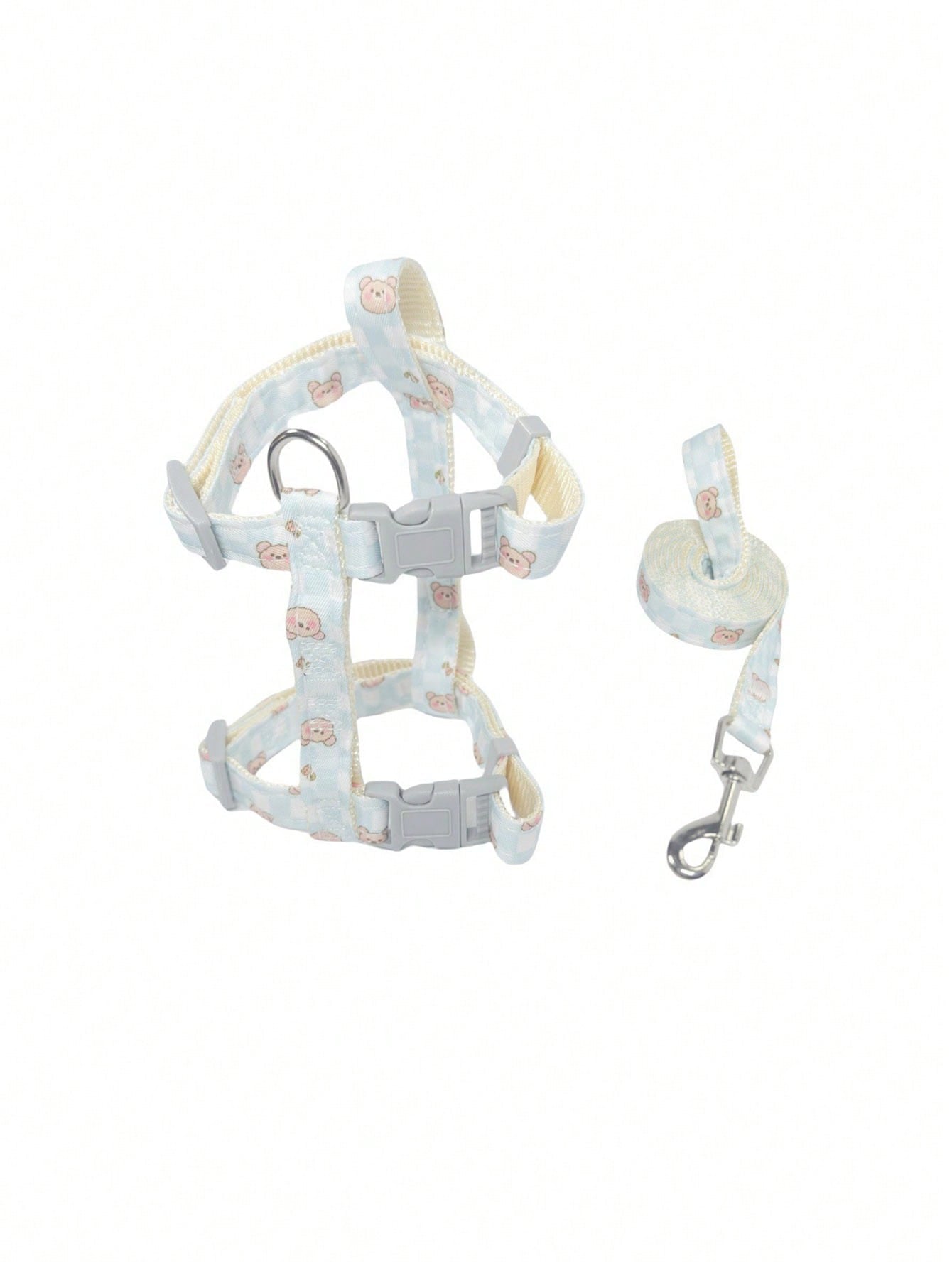 Multicolor polyester cat harness and leash set with bow-knot chest strap, escape-proof design, and soft comfortable fit for small and medium cats outdoors
