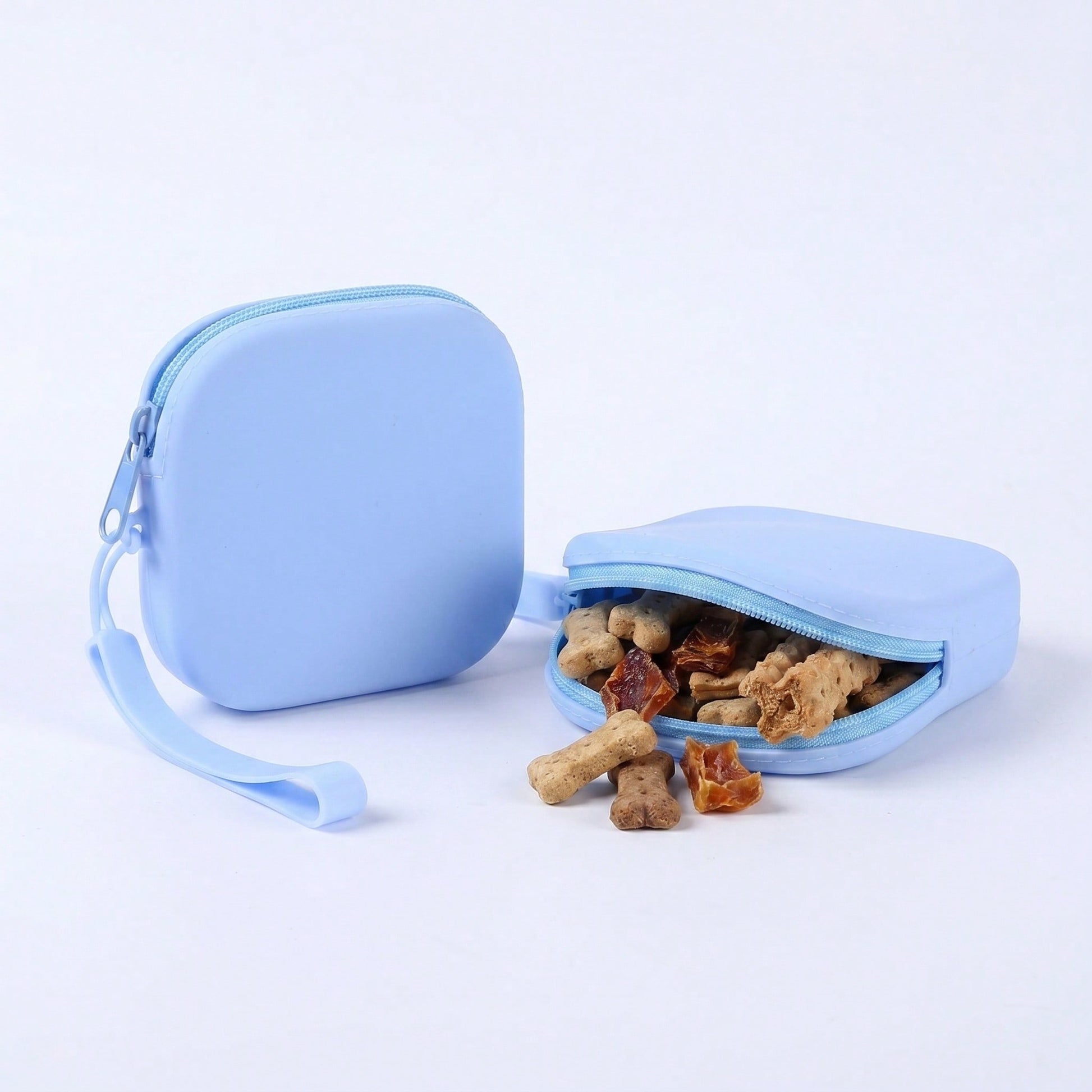 1pc Small Dog Training & Treat Bag With Detachable Shoulder Strap And Zipper Closure - Spill-Proof Mini Portable Pet Carrier Pouch, Suitable For Puppies, Durable Easy-Clean Design, Multiple Colors (Rose Red, Black, Light Blue, Pink, Navy) For Travel