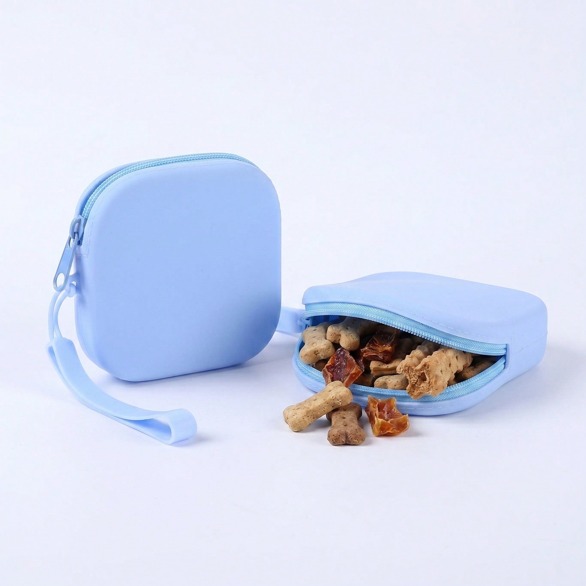1pc Small Dog Training & Treat Bag With Detachable Shoulder Strap And Zipper Closure - Spill-Proof Mini Portable Pet Carrier Pouch, Suitable For Puppies, Durable Easy-Clean Design, Multiple Colors (Rose Red, Black, Light Blue, Pink, Navy) For Travel