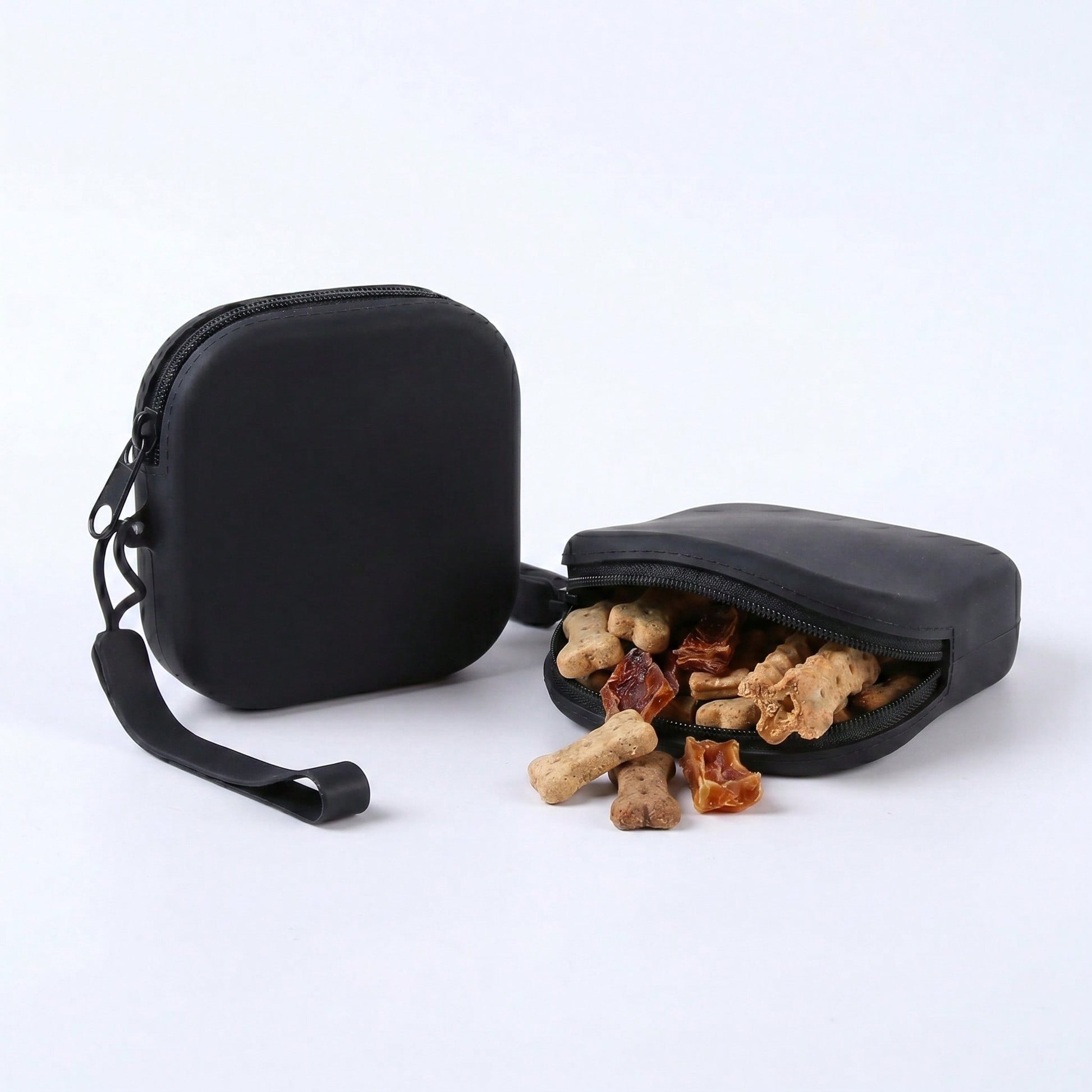 1pc Small Dog Training & Treat Bag With Detachable Shoulder Strap And Zipper Closure - Spill-Proof Mini Portable Pet Carrier Pouch, Suitable For Puppies, Durable Easy-Clean Design, Multiple Colors (Rose Red, Black, Light Blue, Pink, Navy) For Travel