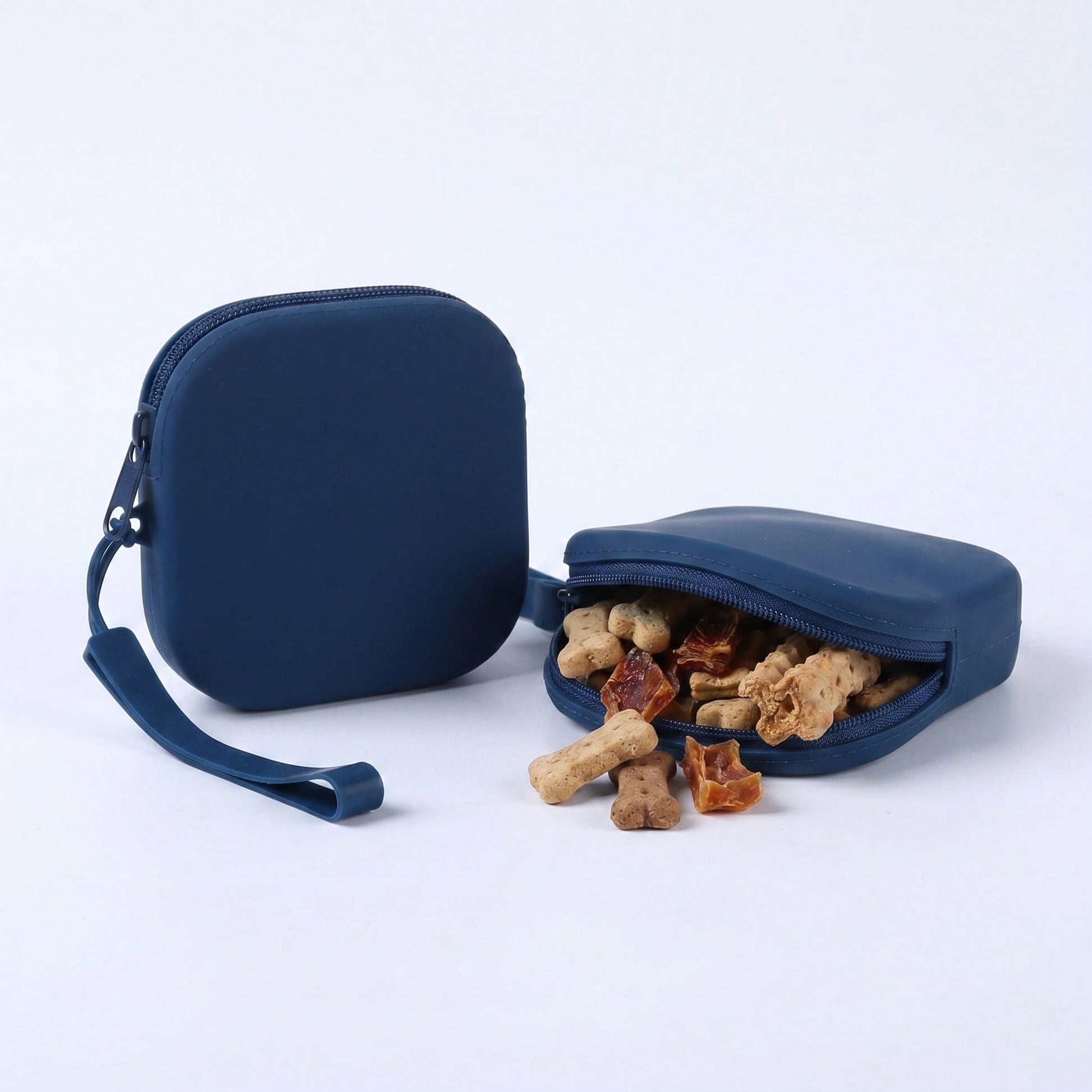 1pc Small Dog Training & Treat Bag With Detachable Shoulder Strap And Zipper Closure - Spill-Proof Mini Portable Pet Carrier Pouch, Suitable For Puppies, Durable Easy-Clean Design, Multiple Colors (Rose Red, Black, Light Blue, Pink, Navy) For Travel