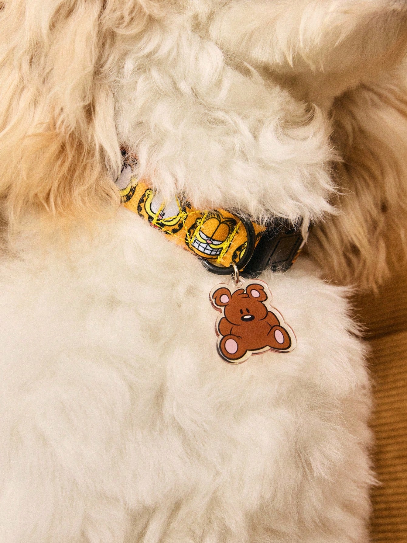 Multicolor cartoon pattern pet collar and leash set with adjustable polyester straps and portable storage bag for cats and dogs
