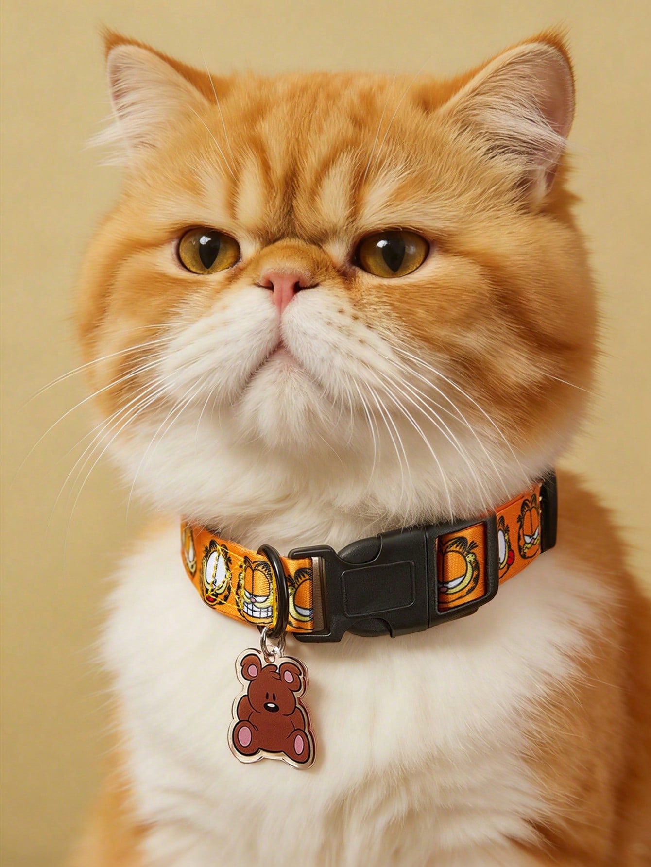 Multicolor cartoon pattern pet collar and leash set with adjustable polyester straps and portable storage bag for cats and dogs