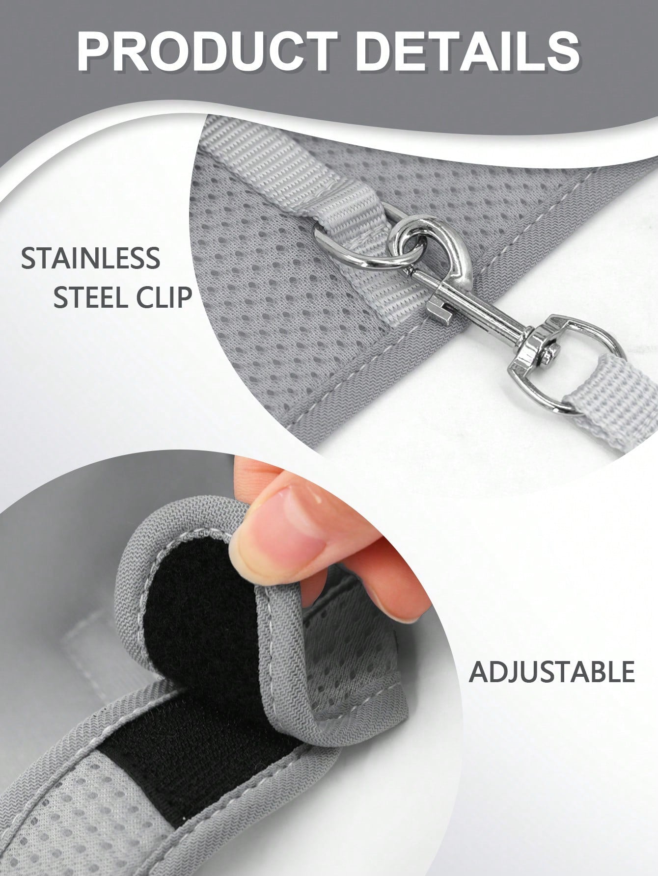 Supet breathable polyester rabbit harness and leash set for small animals in black, designed for supervised outdoor walking and handling.