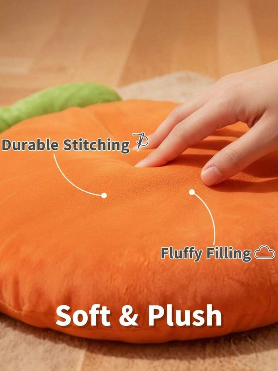 Carrot shaped soft plush pet bed cushion for rabbits and small animals