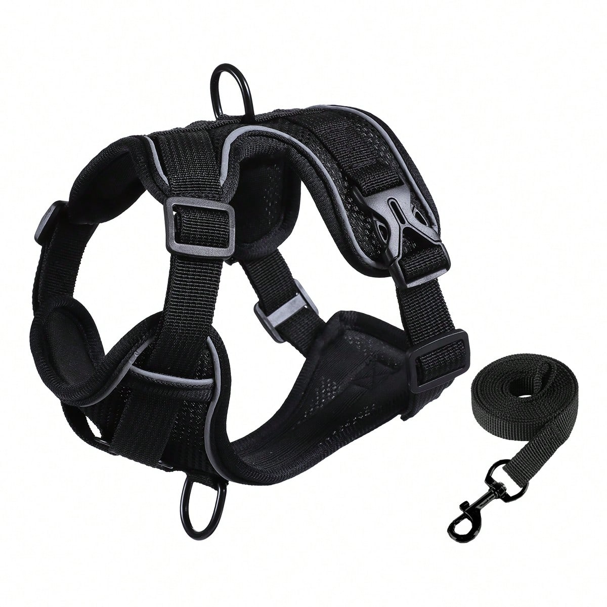 Multicolor cartoon polyester cat walking harness and leash set with soft adjustable escape proof vest design for cats and small dogs
