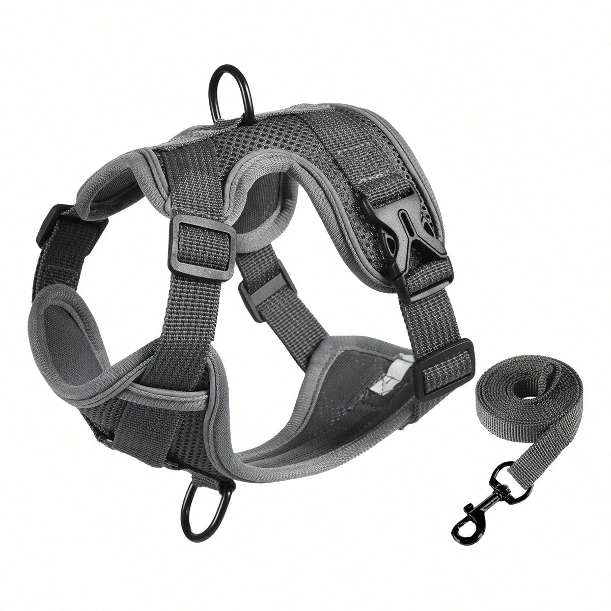 Multicolor cartoon polyester cat walking harness and leash set with soft adjustable escape proof vest design for cats and small dogs