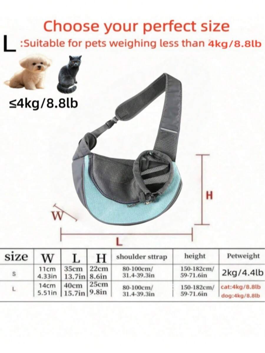 Pink colorblock pet travel tote bag with breathable fabric and single shoulder strap for carrying small cats and dogs