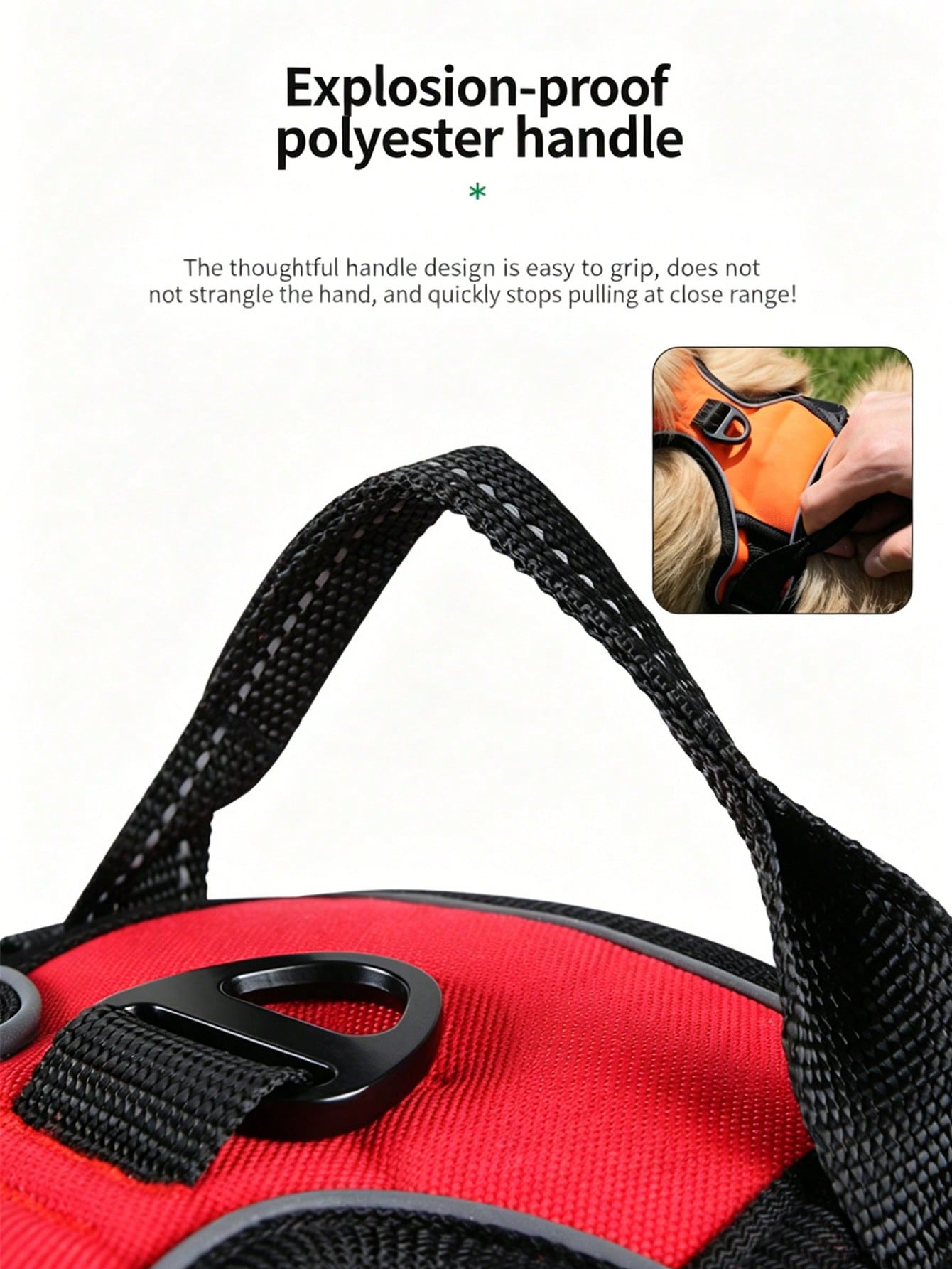 Red reflective breathable vest-style dog and cat harness set with 1.5-meter leash and Christmas pattern