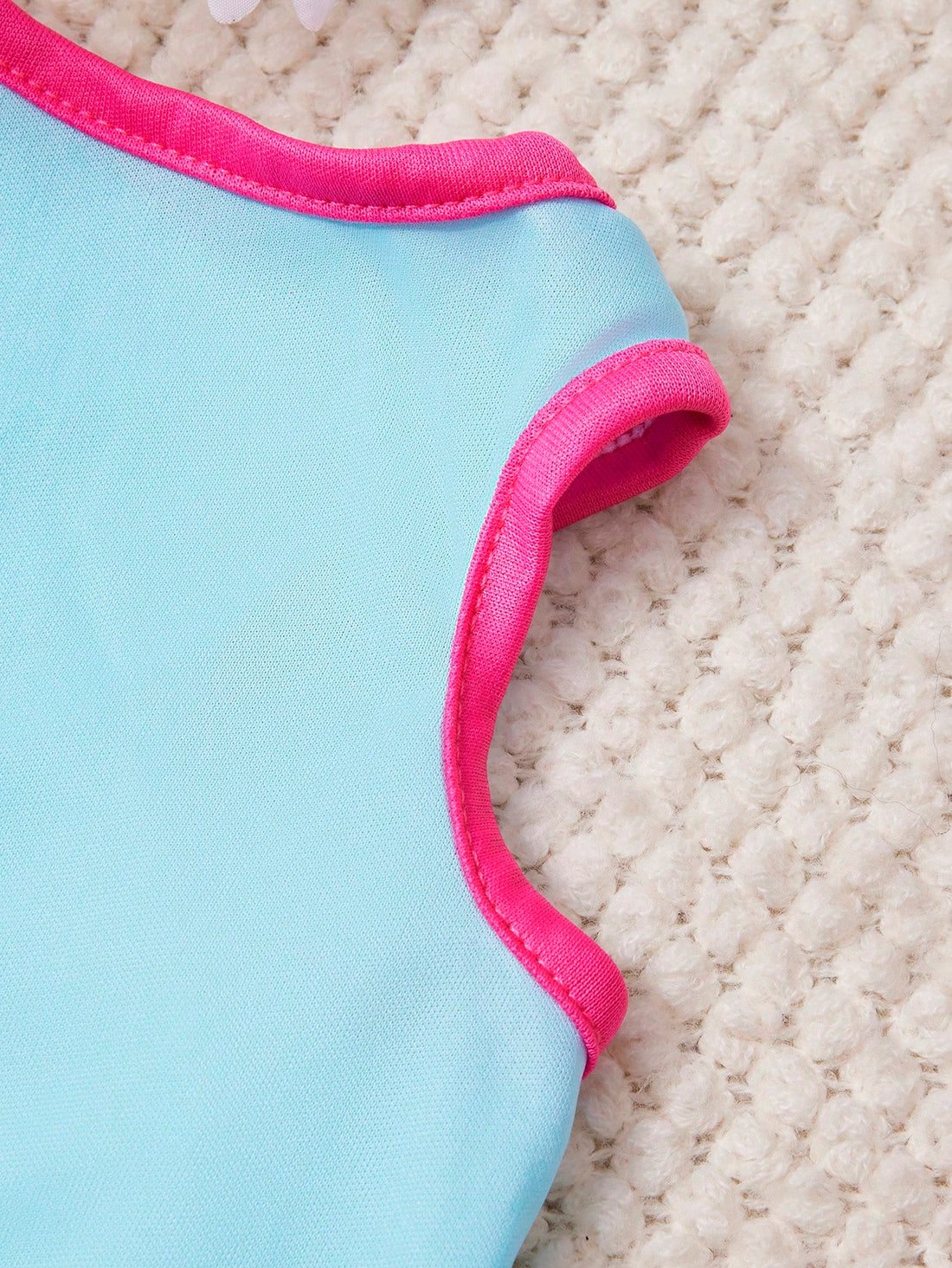 1pc Leopard Print Bow Pink Letter Pattern Blue Pink Patchwork Pet Vest, Casual Style, Soft And Breathable