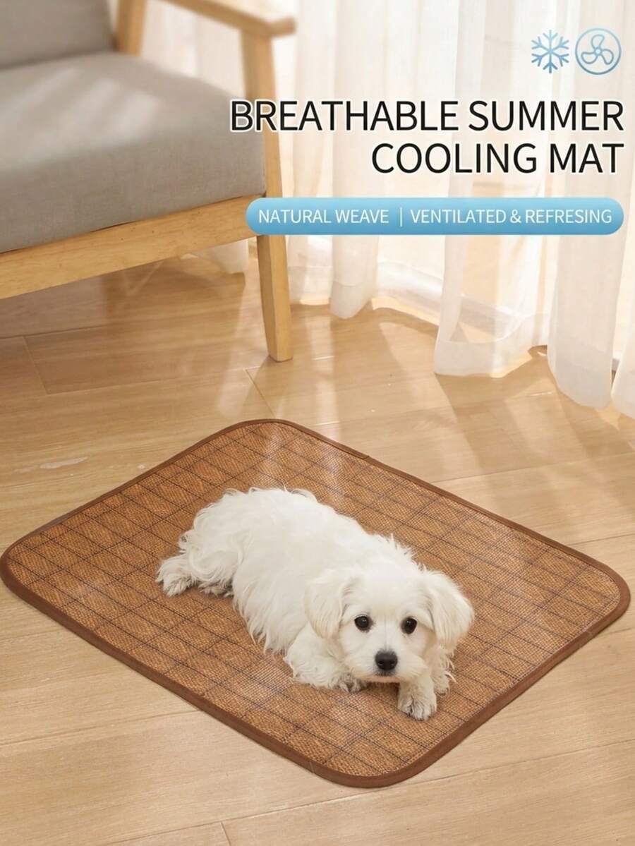 Multicolor woven PP pet cooling mat and summer ice pad for dogs and cats
