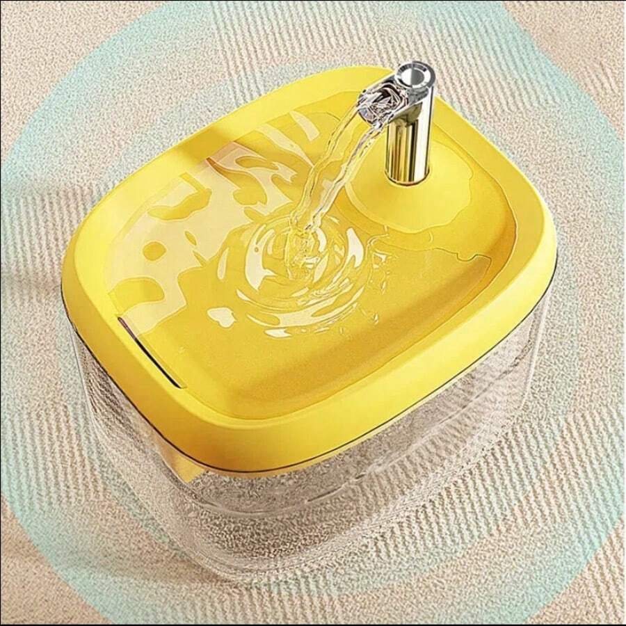 Automated 1.5L circulating cat water fountain made of durable ABS material with USB power interface for continuous pet hydration.