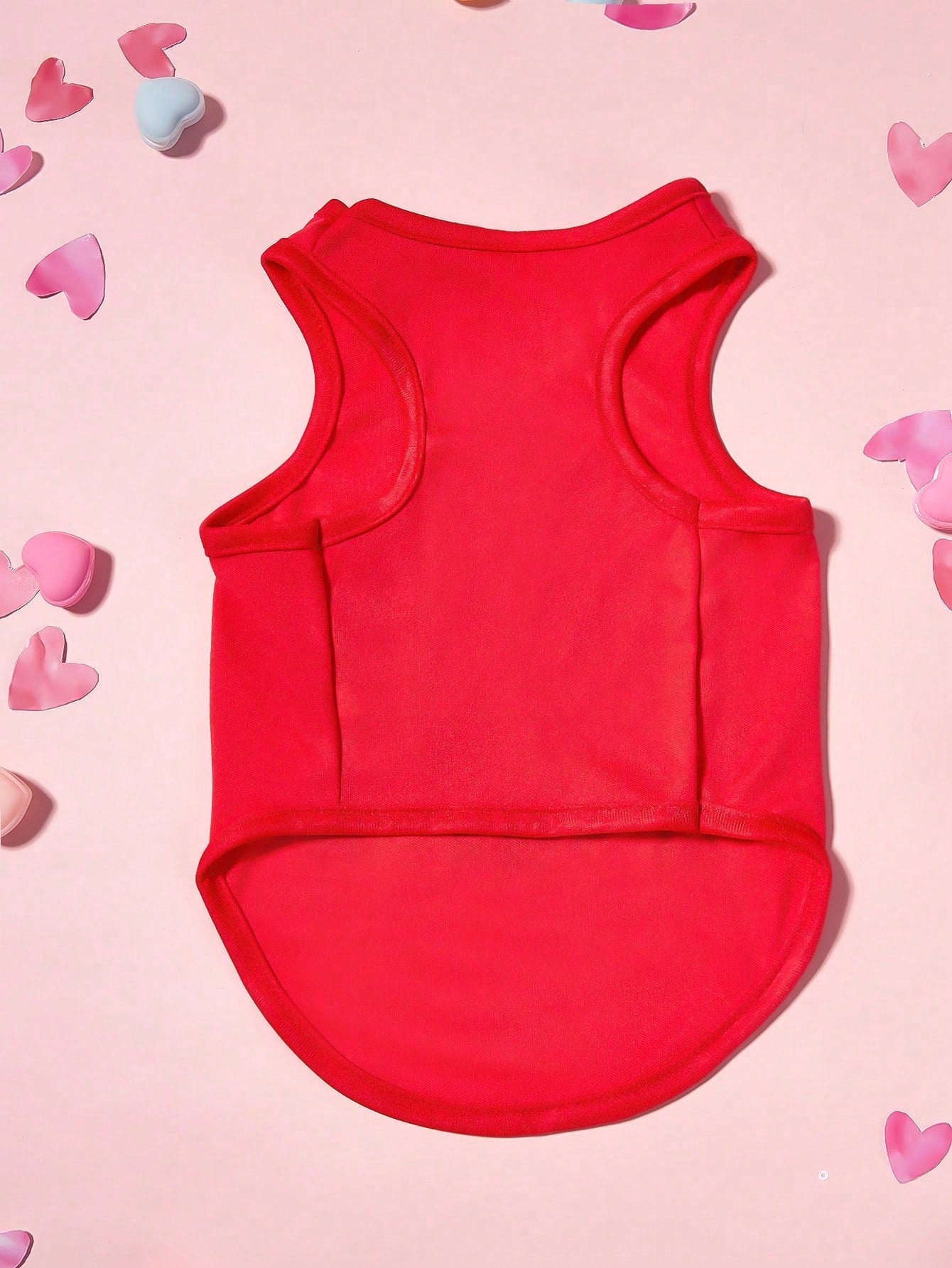 2pcs I Love DAD And I Love MOM Heart-Shaped Printed Pet Dog/Cat Vest, Suitable For Pet Dogs And Cats, Fashionable Design For Valentine's Day