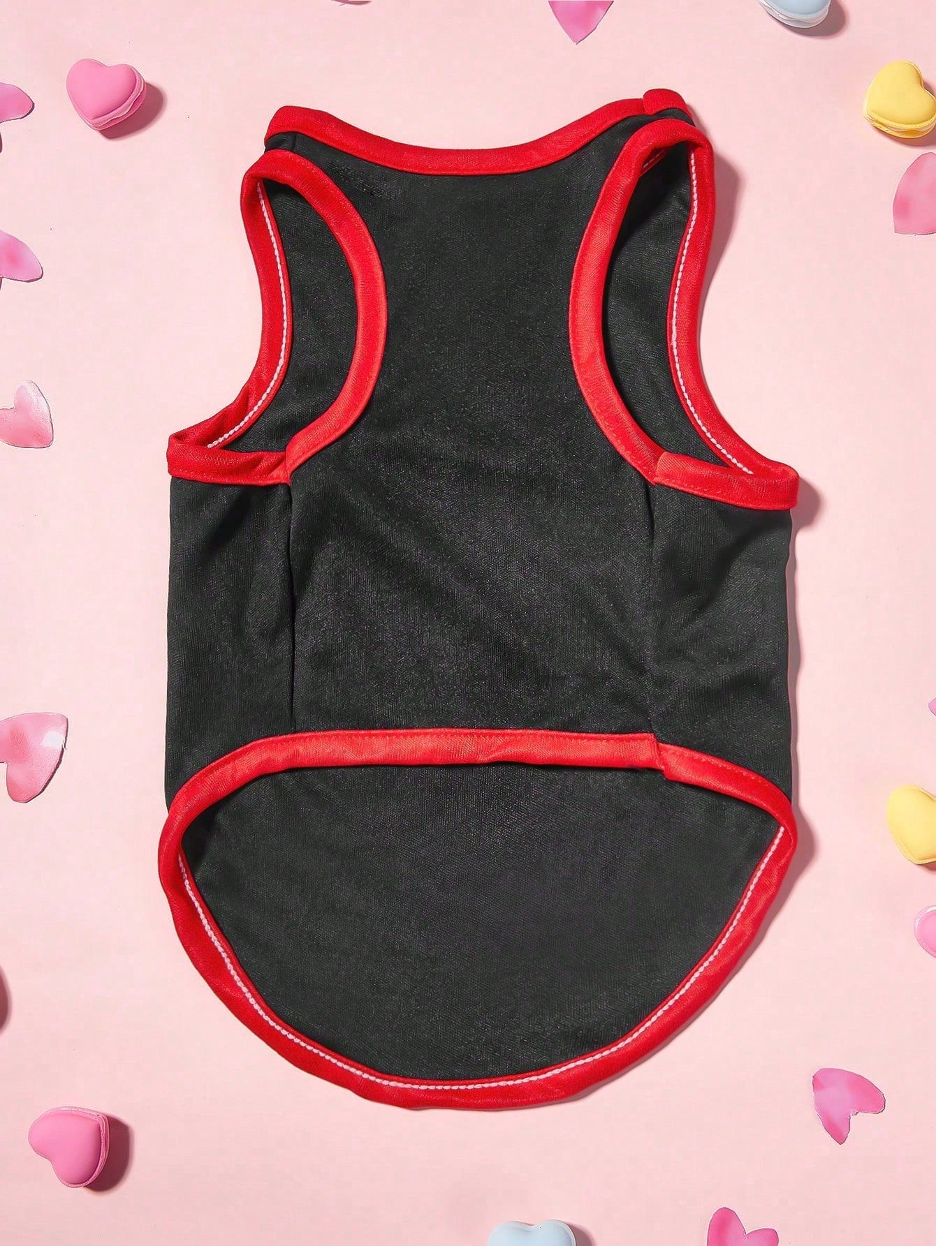 2pcs I Love DAD And I Love MOM Heart-Shaped Printed Pet Dog/Cat Vest, Suitable For Pet Dogs And Cats, Fashionable Design For Valentine's Day