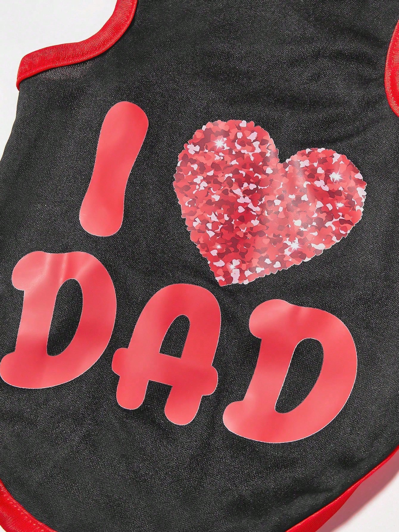 2pcs I Love DAD And I Love MOM Heart-Shaped Printed Pet Dog/Cat Vest, Suitable For Pet Dogs And Cats, Fashionable Design For Valentine's Day