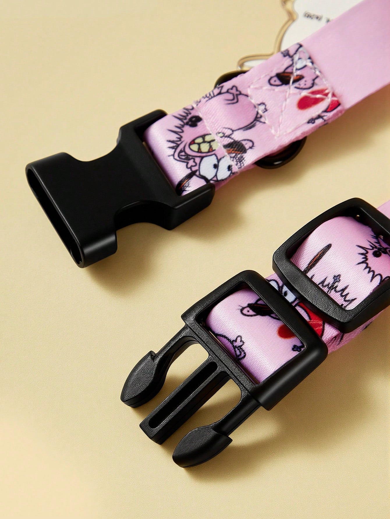 Multicolor cartoon pattern pet collar and leash set with adjustable polyester straps and portable storage bag for cats and dogs