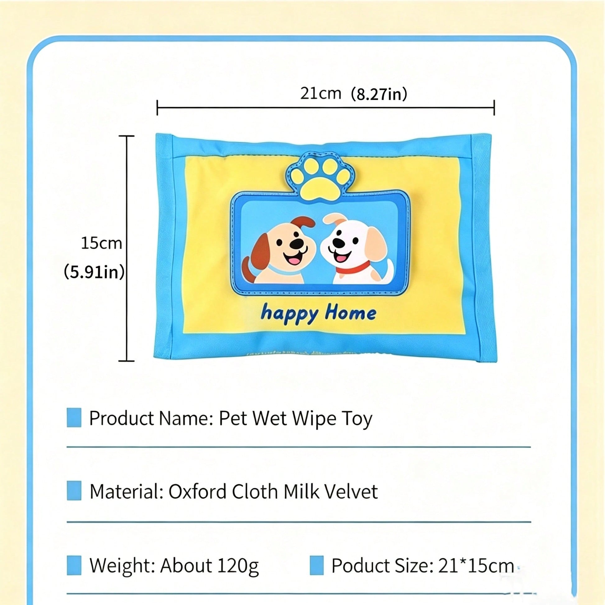 1pc Puppy & Kitten Snuffle Toy, Pet Toy, Kitten & Puppy Toy, Wet Wipe Shaped Interactive Sound-Making Treat Hiding Puzzle Toy, Puppy & Kitten Boredom Relief Toy, Pet Indoor & Outdoor Play Design, Dog Self-Entertainment Toy, Pet Supplies