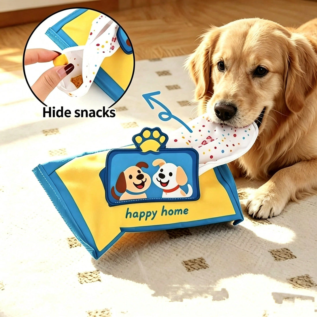 1pc Puppy & Kitten Snuffle Toy, Pet Toy, Kitten & Puppy Toy, Wet Wipe Shaped Interactive Sound-Making Treat Hiding Puzzle Toy, Puppy & Kitten Boredom Relief Toy, Pet Indoor & Outdoor Play Design, Dog Self-Entertainment Toy, Pet Supplies