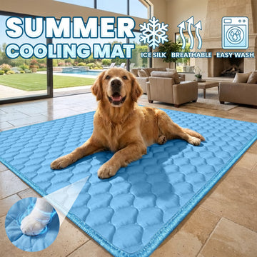 Extra Large Cooling Pet Mat For Summer, Bite-Resistant And Durable Dog Pad, Suitable For All Seasons, Lightweight Pet Cooling Pad Bed, Available In 5 Sizes For Small, Medium And Large Pets, For Pet Lovers, Washable