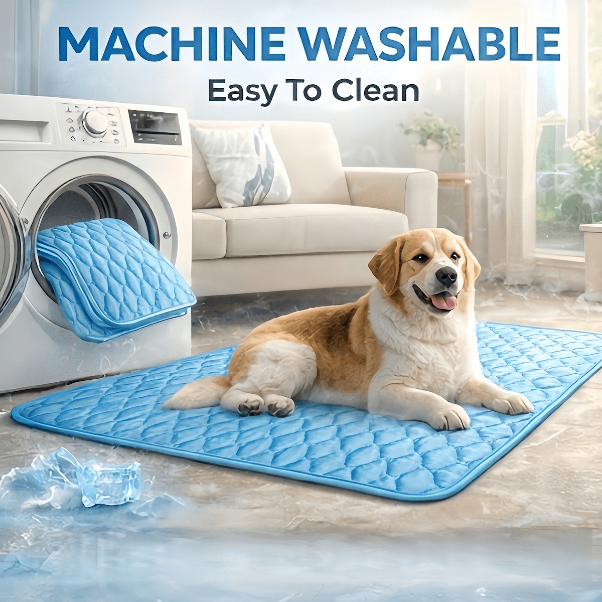 Extra Large Cooling Pet Mat For Summer, Bite-Resistant And Durable Dog Pad, Suitable For All Seasons, Lightweight Pet Cooling Pad Bed, Available In 5 Sizes For Small, Medium And Large Pets, For Pet Lovers, Washable