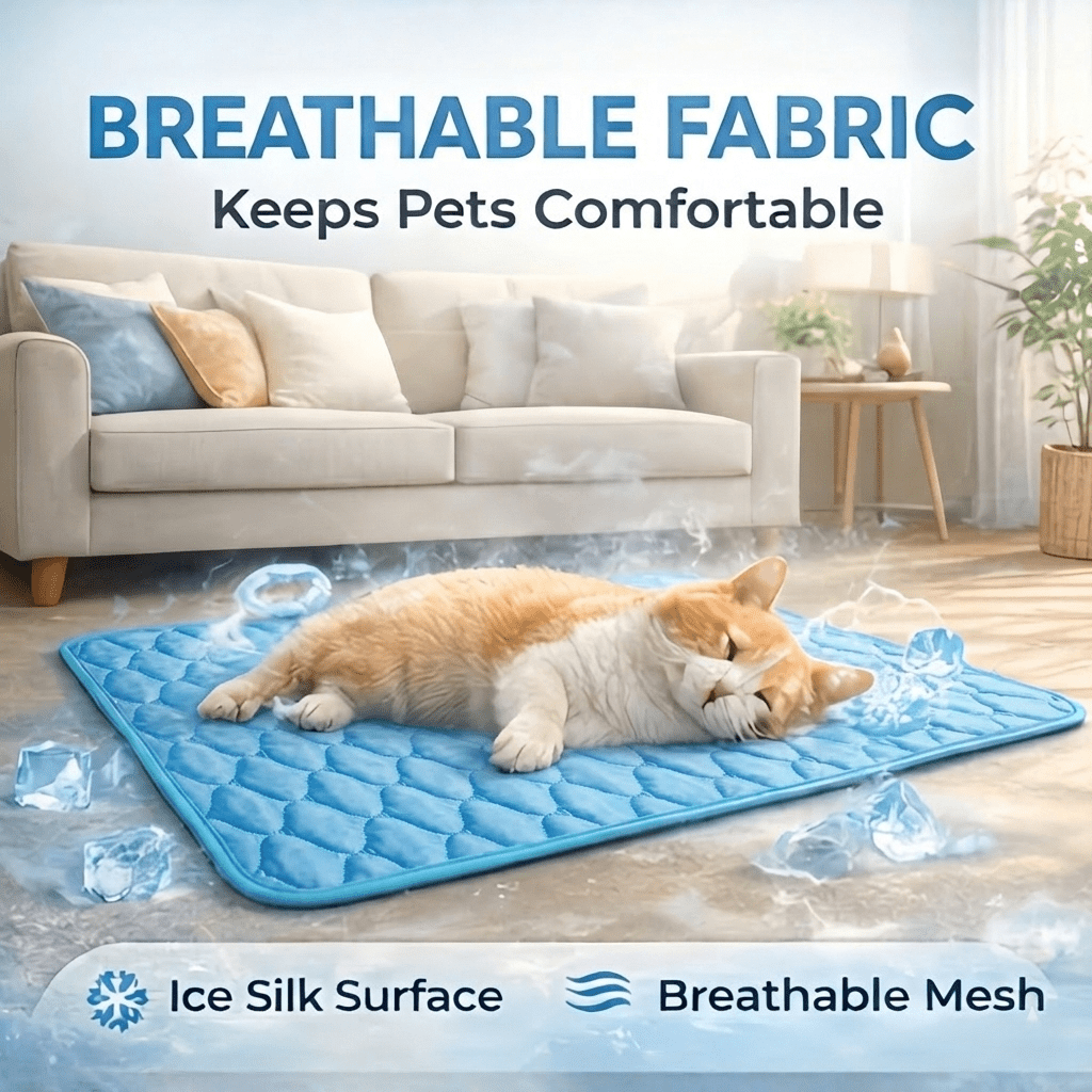 Extra Large Cooling Pet Mat For Summer, Bite-Resistant And Durable Dog Pad, Suitable For All Seasons, Lightweight Pet Cooling Pad Bed, Available In 5 Sizes For Small, Medium And Large Pets, For Pet Lovers, Washable
