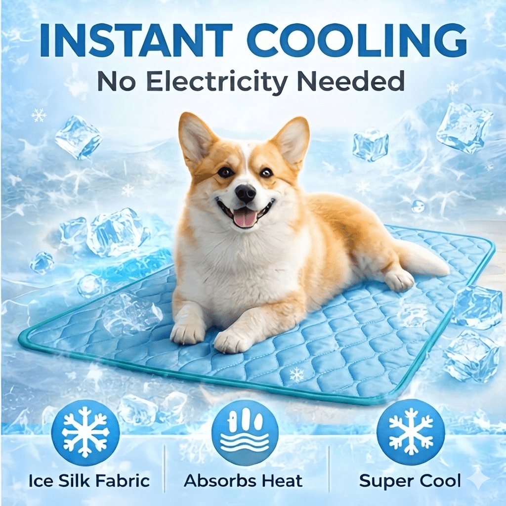 Extra Large Cooling Pet Mat For Summer, Bite-Resistant And Durable Dog Pad, Suitable For All Seasons, Lightweight Pet Cooling Pad Bed, Available In 5 Sizes For Small, Medium And Large Pets, For Pet Lovers, Washable