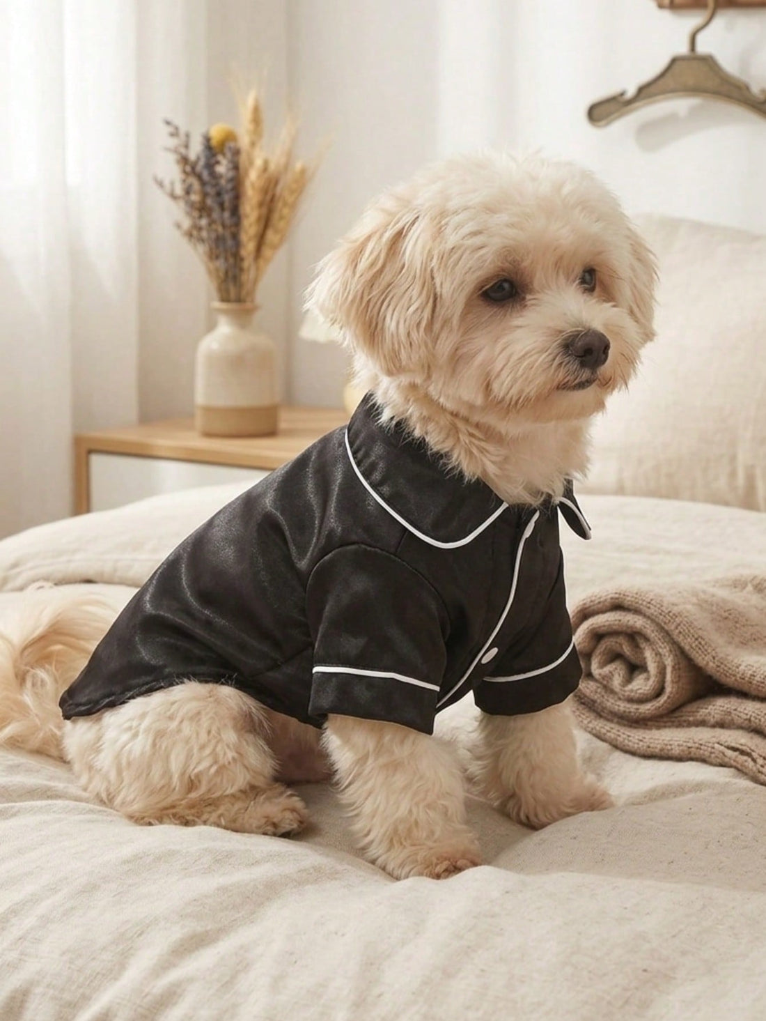 A Simple And Casual High-End Style Suitable For Small Dog Breeds Such As Teddy Bears To Wear All Year Round. It Is Non Elastic, Lightweight, Breathable, Comfortable, And Soft. European And American Hot Selling Cats And Dogs Can Wear Pet Home Clothes (The
