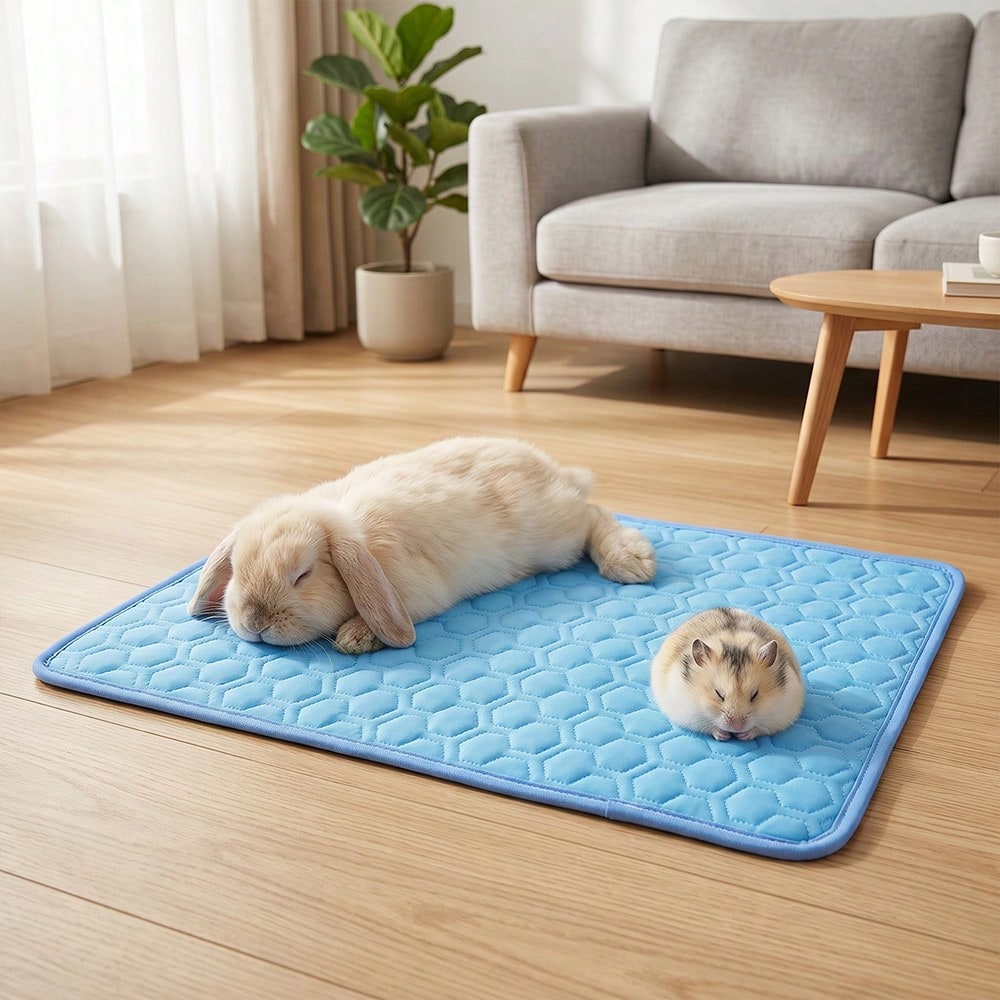 1pc Small Pet Cooling Mat, Hamster & Rabbit Sleep Pad, Pet Bed Mat With Cooling Effect For Summer, Non-Slip Cage Pad Suitable For Cats, Dogs & Small Pets, Indoor Cooling