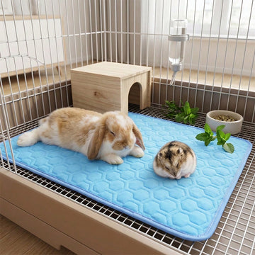 1pc Small Pet Cooling Mat, Hamster & Rabbit Sleep Pad, Pet Bed Mat With Cooling Effect For Summer, Non-Slip Cage Pad Suitable For Cats, Dogs & Small Pets, Indoor Cooling