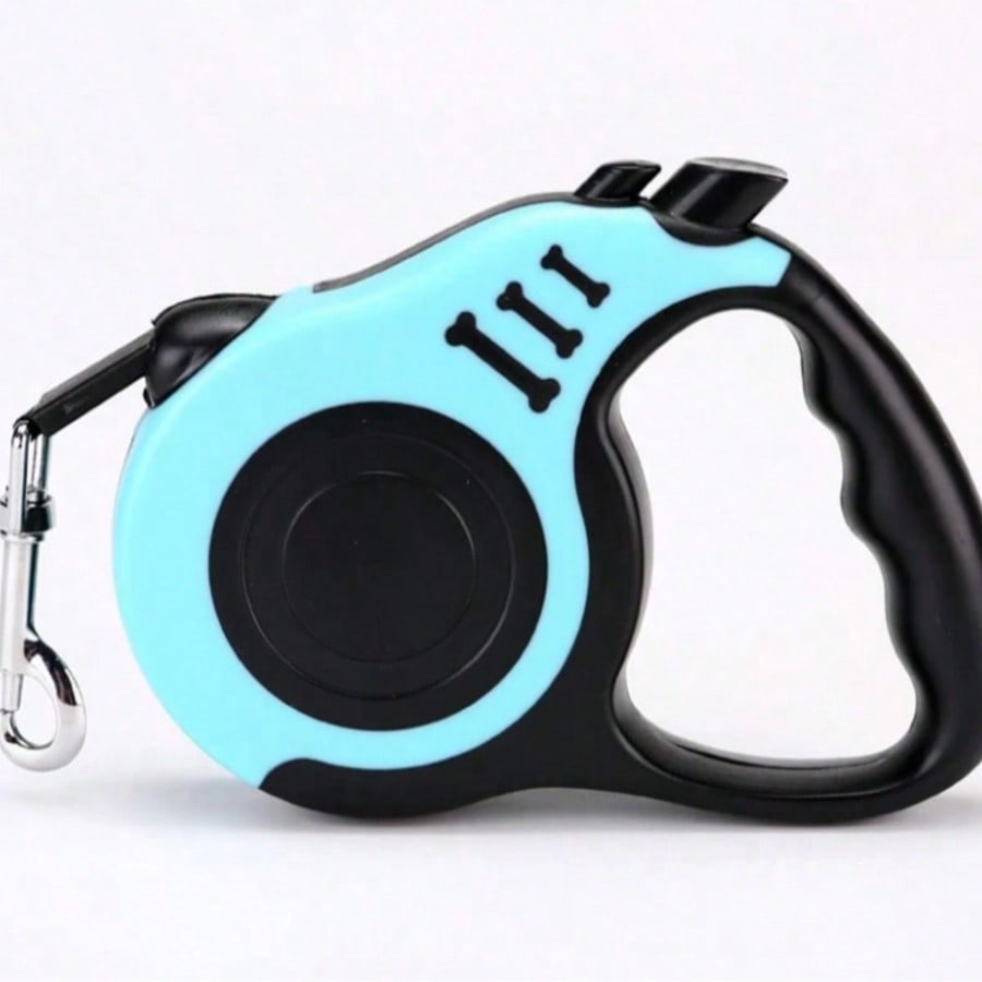Multicolor bone-shaped retractable pet leash made from ABS for cats and dogs