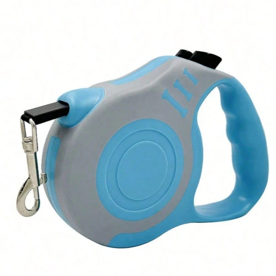 Multicolor bone-shaped retractable pet leash made from ABS for cats and dogs