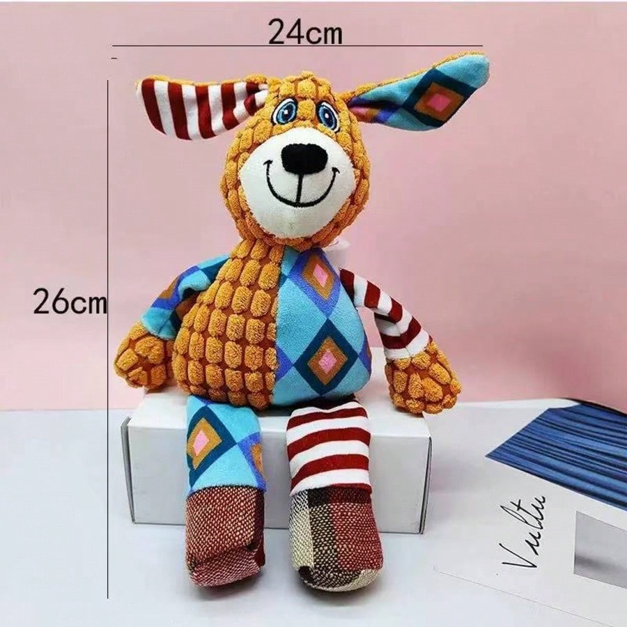 1/2/3pcs (Random Color) Pet Plush Knotted Toys, Medium/Small Dog Chew Toys With Sound