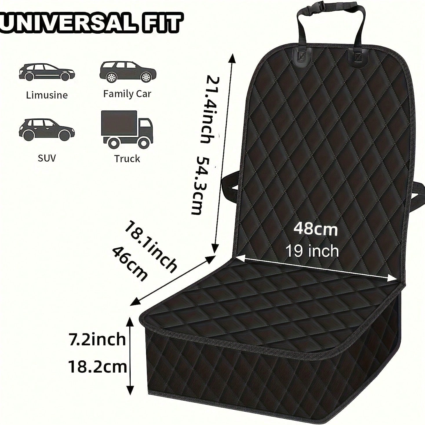 Front Seat Cover / Pet Car Seat Protector / Foldable & Easy To Clean / Convenient Storage / Suitable For Cars, Trucks And SUVs Front Seat Universal Size