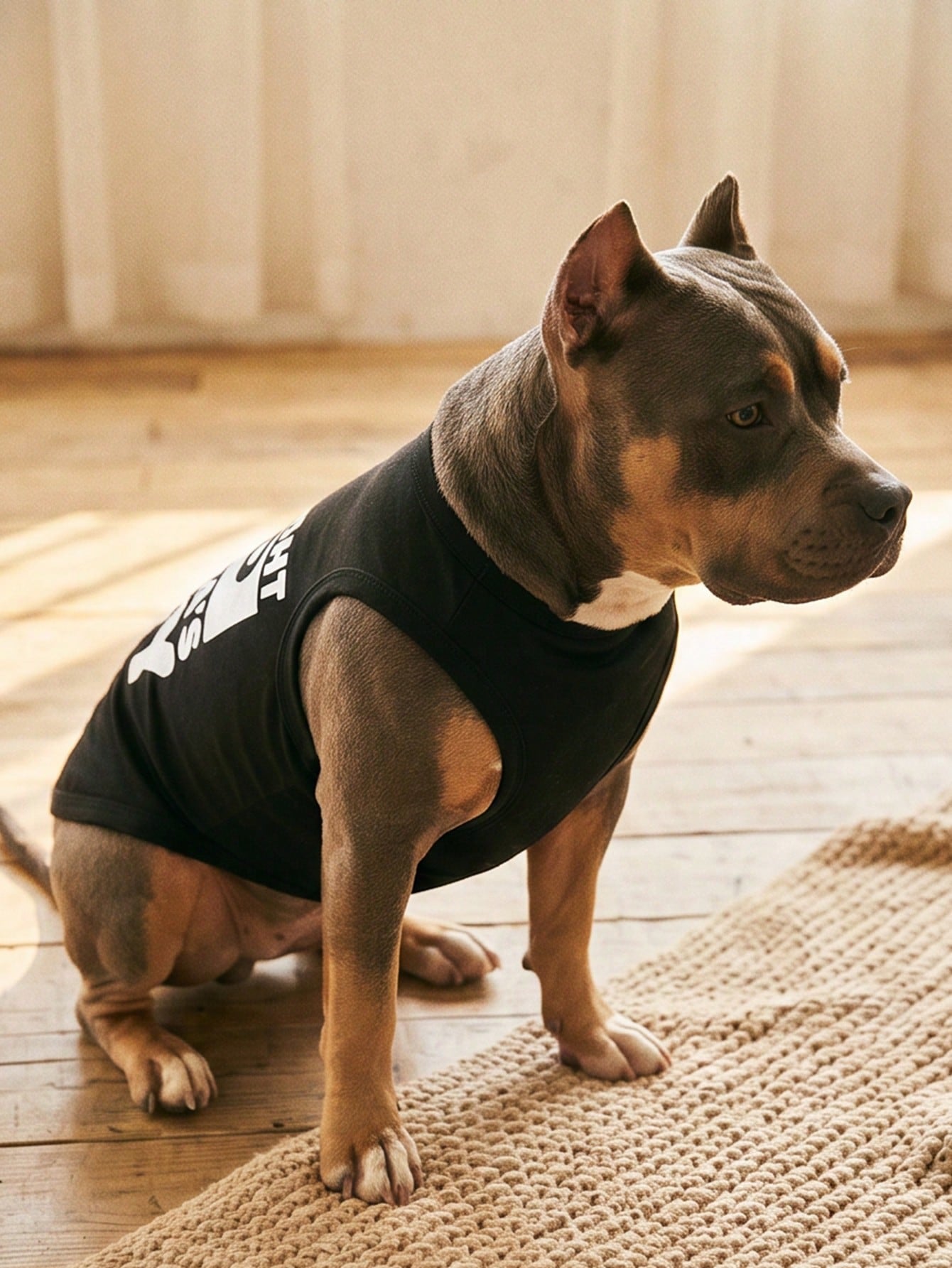 1pc "Mama's Boy" Slogan Graphic Pet Vest, Flea Repellent, Anti-Shedding, Insulation, Breathable For Small/Medium Dogs & Cats, Indoor/Outdoor Use