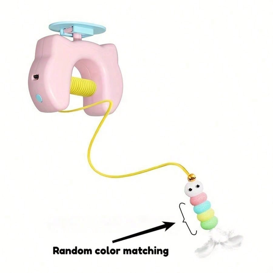 This Interactive Cat Toy Can Move The Ball Up And Down Automatically Without Manual Operation, Stimulating The Cat's Hunting Instinct. Made Of Durable Plastic, USB Rechargeable, And Easy To Install.