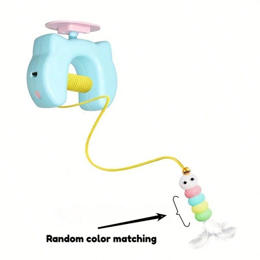 This Interactive Cat Toy Can Move The Ball Up And Down Automatically Without Manual Operation, Stimulating The Cat's Hunting Instinct. Made Of Durable Plastic, USB Rechargeable, And Easy To Install.