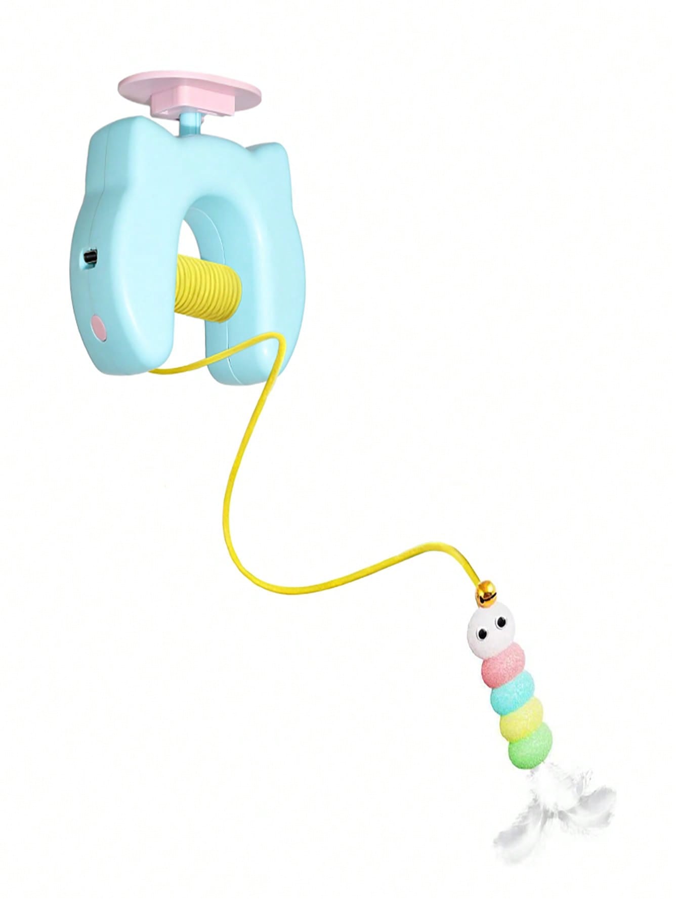 This Interactive Cat Toy Can Move The Ball Up And Down Automatically Without Manual Operation, Stimulating The Cat's Hunting Instinct. Made Of Durable Plastic, USB Rechargeable, And Easy To Install.