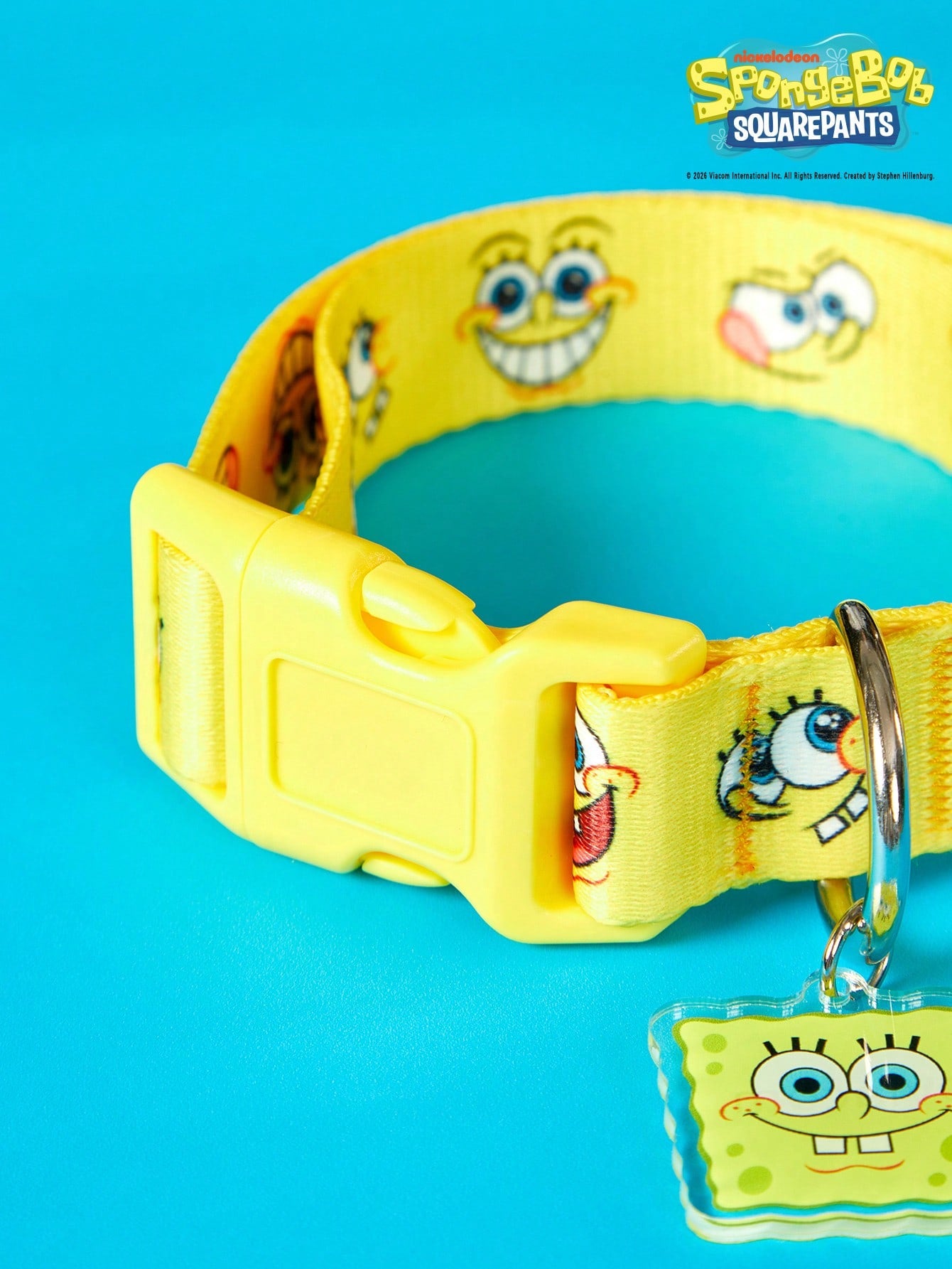 Green polyester X PENSIN pet collar with cartoon pattern and matching pendant for cats and dogs