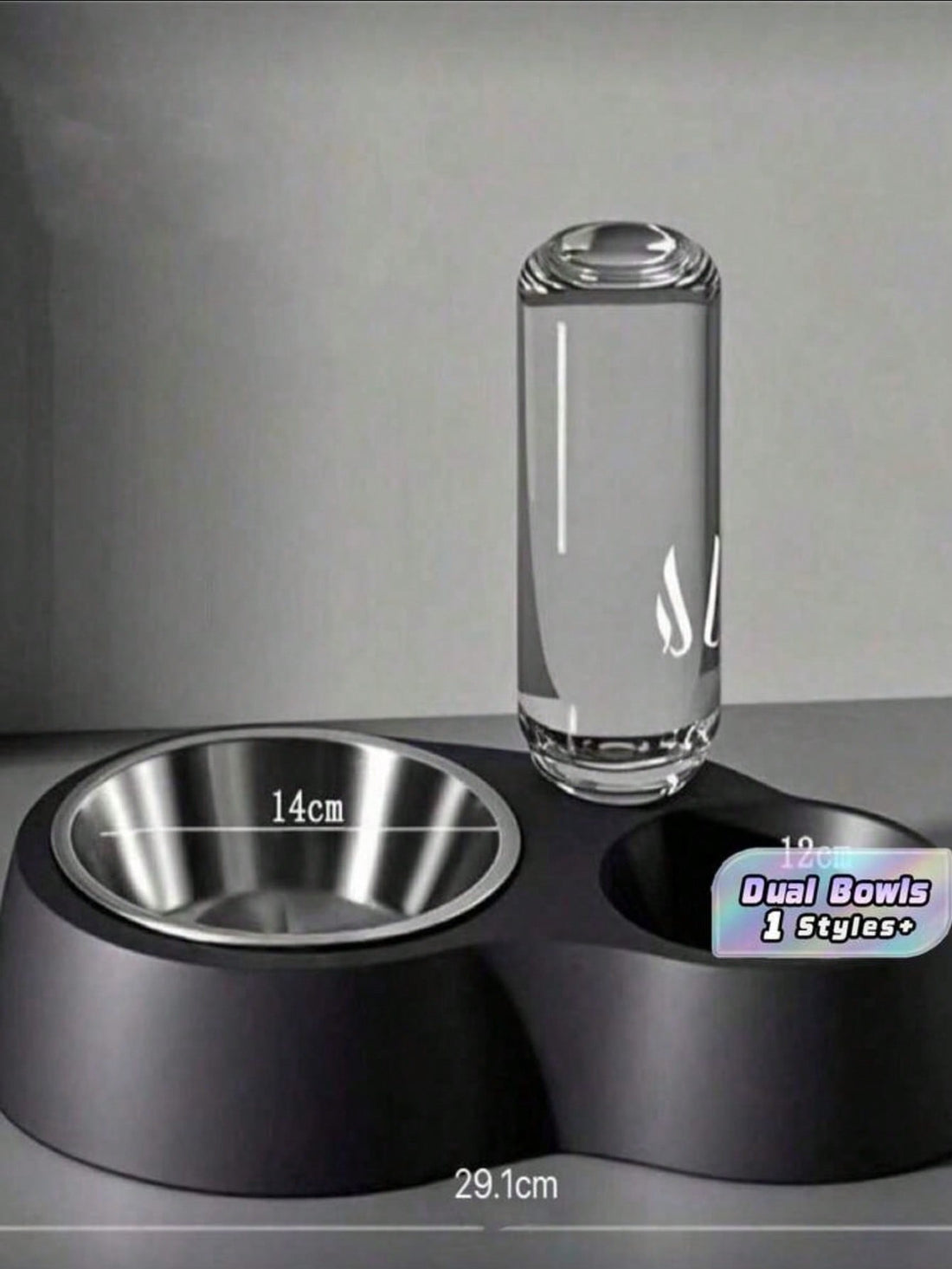 2-In-1 Stainless Steel Pet Food & Water Bowl, Suitable For Small/Medium Cats, Dogs, Rabbits And Other Pets