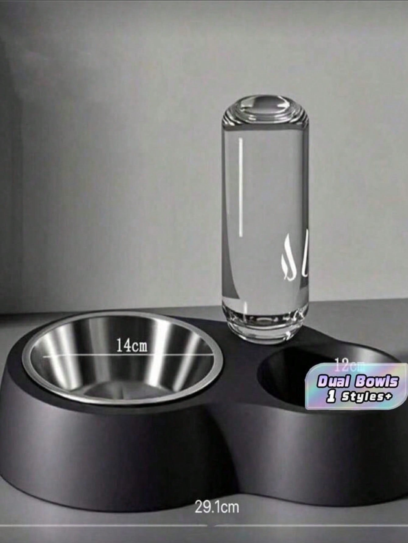2-In-1 Stainless Steel Pet Food & Water Bowl, Suitable For Small/Medium Cats, Dogs, Rabbits And Other Pets