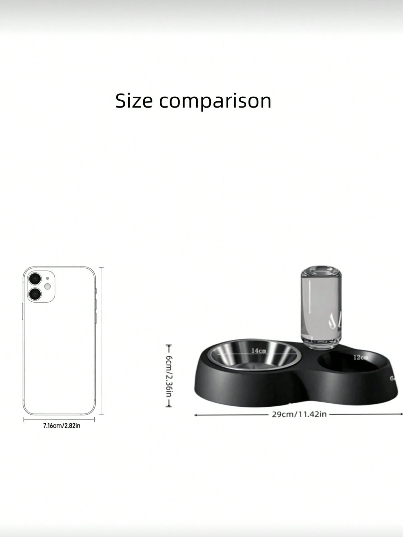 2-In-1 Stainless Steel Pet Food & Water Bowl, Suitable For Small/Medium Cats, Dogs, Rabbits And Other Pets