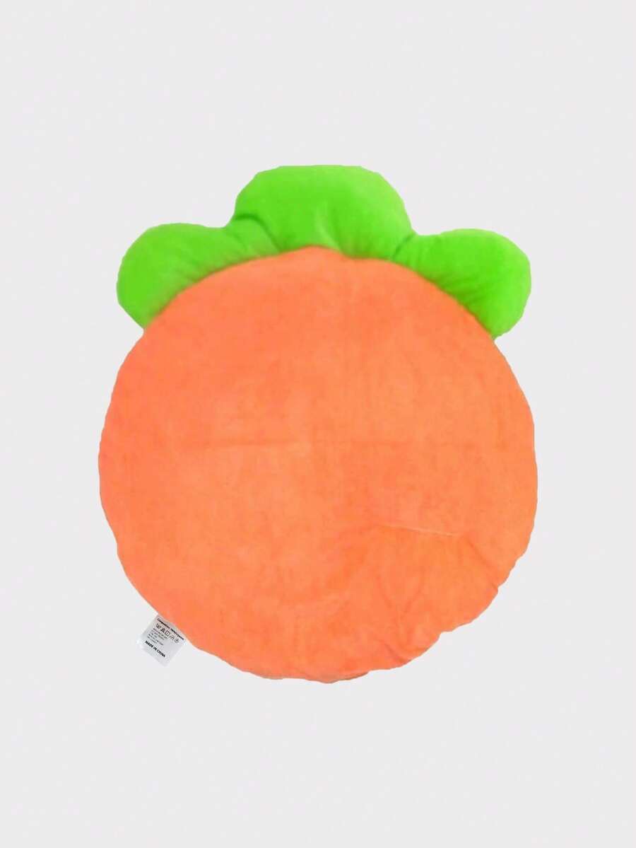 Carrot shaped soft plush pet bed cushion for rabbits and small animals