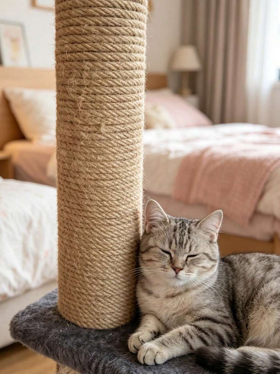 Multicolor 393-inch polyamide cat scratching post rope for DIY pet toys and cat furniture repair.